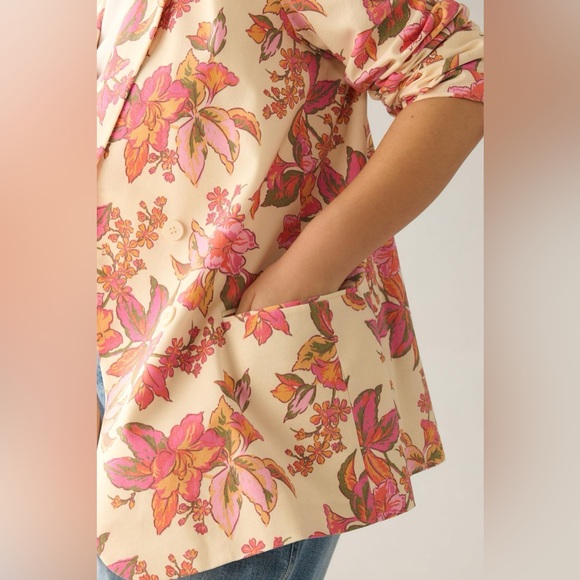 Anthropologie x Dolan Linen Floral Blazer - Picture 10 of 10